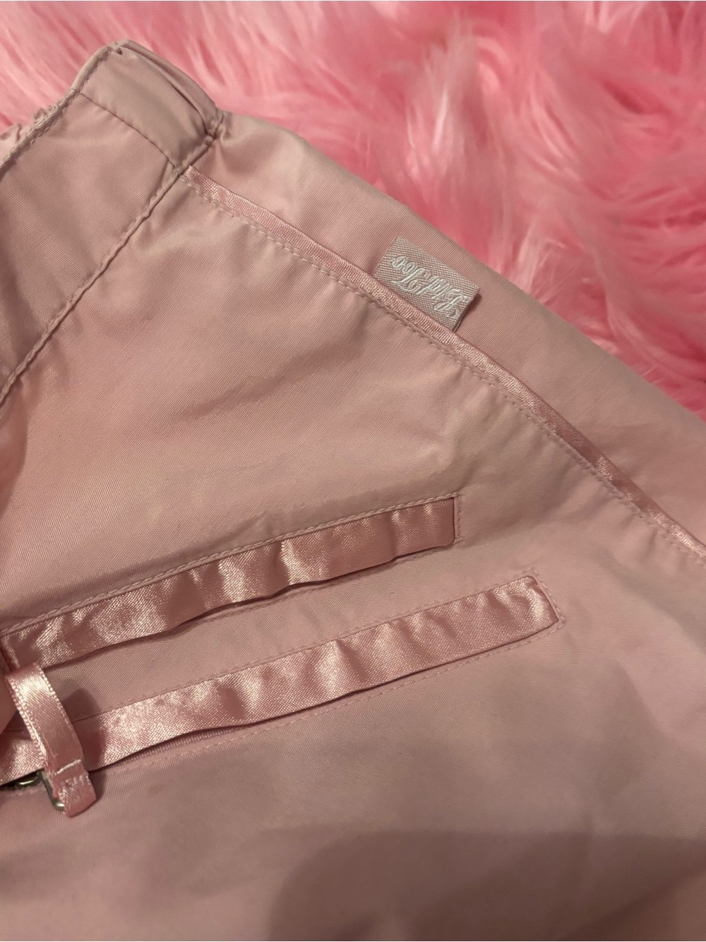Vintage Y2K Limited Too Pink Convertible Cargo Track Pants McBling Coquette - Picture 5 of 10